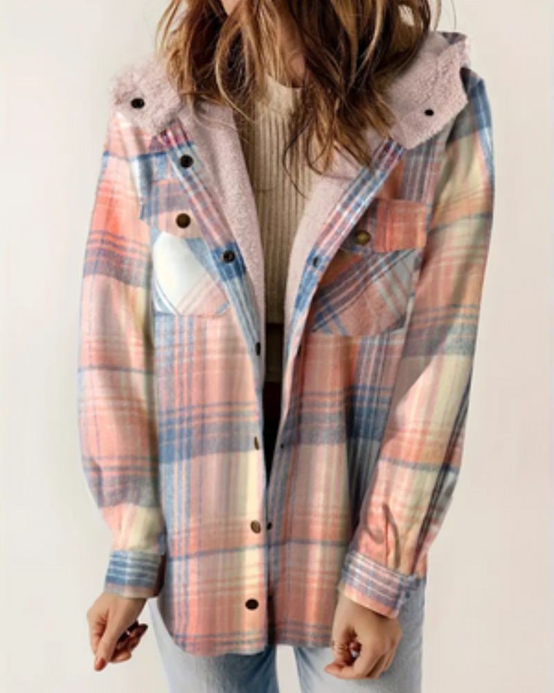 R&B | Kariertes Jacket mit Sherpa Futter