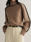 R&B | Brauner Rollkragenpullover