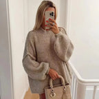 R&B | Kuscheliger Strickpullover mit Rollkragen und Stilvollen Puffärmeln