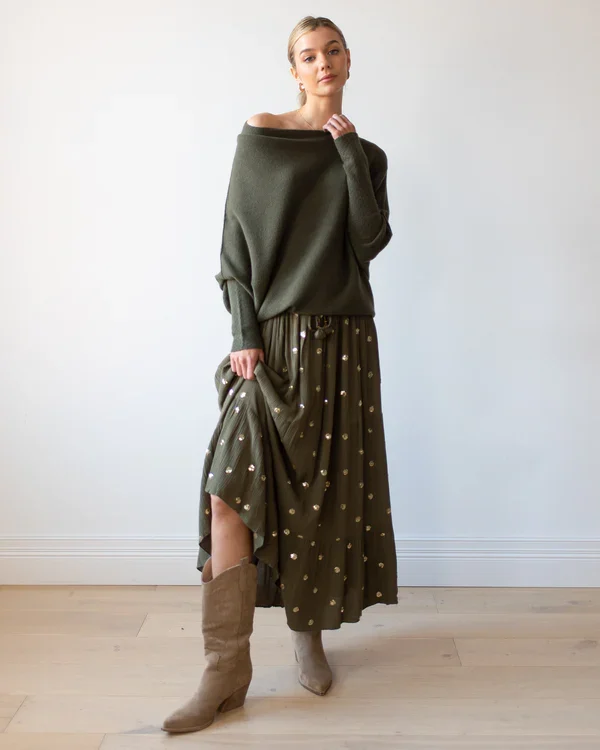 R&B | Asymmetrisch Drapierter Pullover