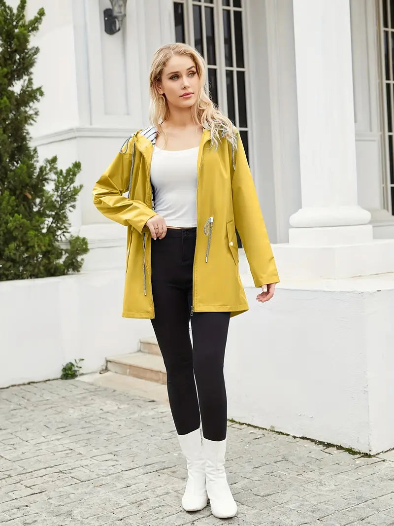 R&B | Regenjacke - Wasserdicht mit Kapuze - Verstellbare Passform - Praktische Taschen