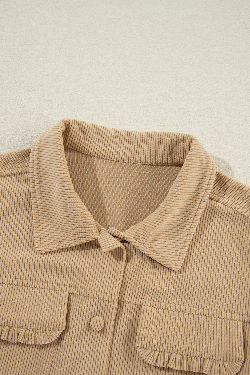 R&B | Cordurahemdjacke mit Rüschendetails Baumwollmischung Elegant und Modern
