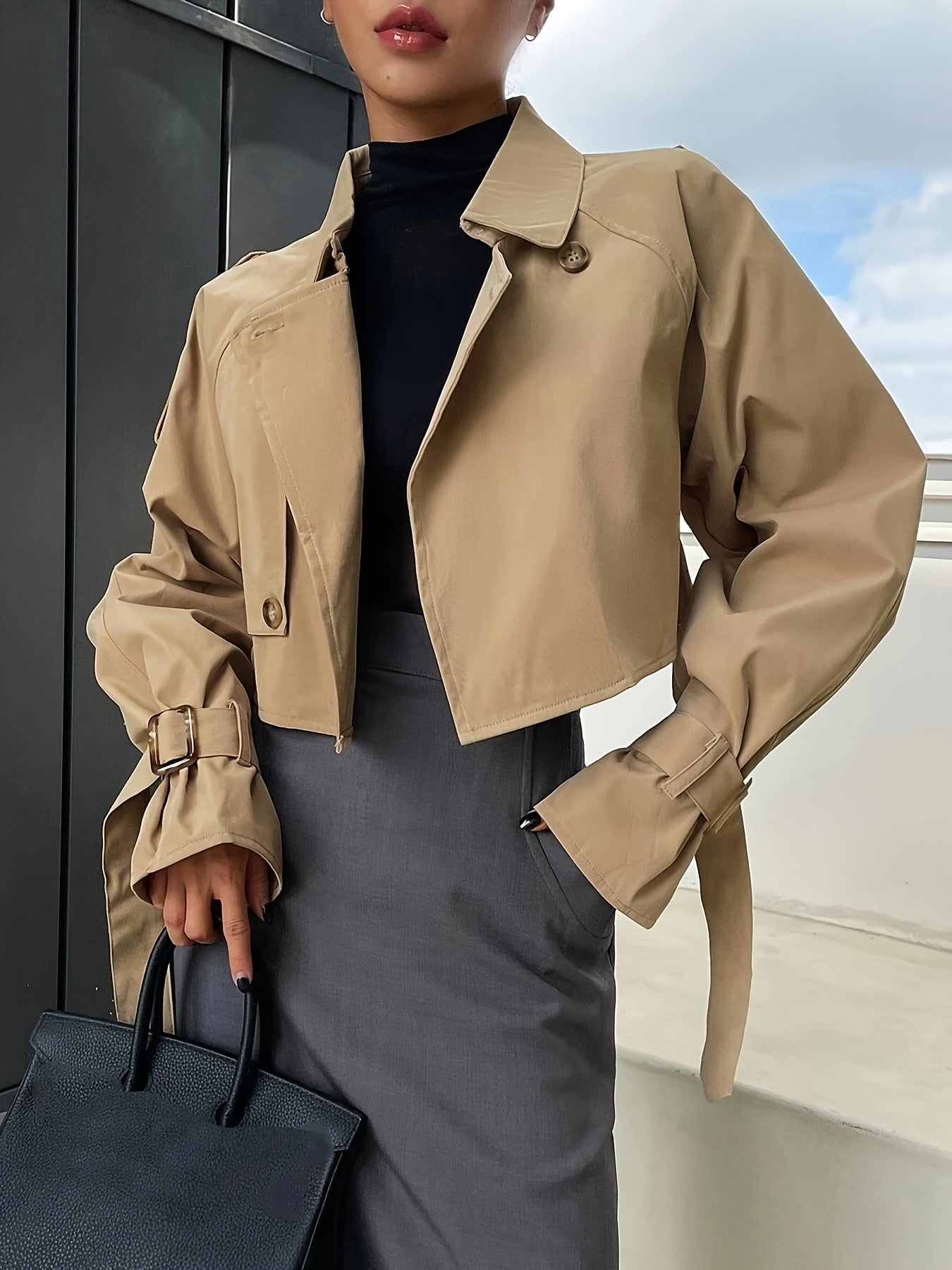 R&B | Stylischer Crop Trenchcoat - Bequem & Elegant