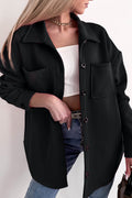 R&B | Oversized Hemdbluse mit Großen Taschen Polyester Minimalistisch und Stilvoll