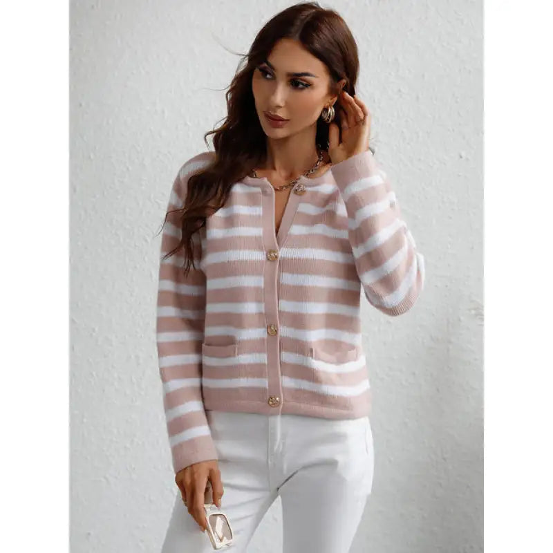 R&B | Strick-Cardigan mit Knöpfen und seitlichen Taschen