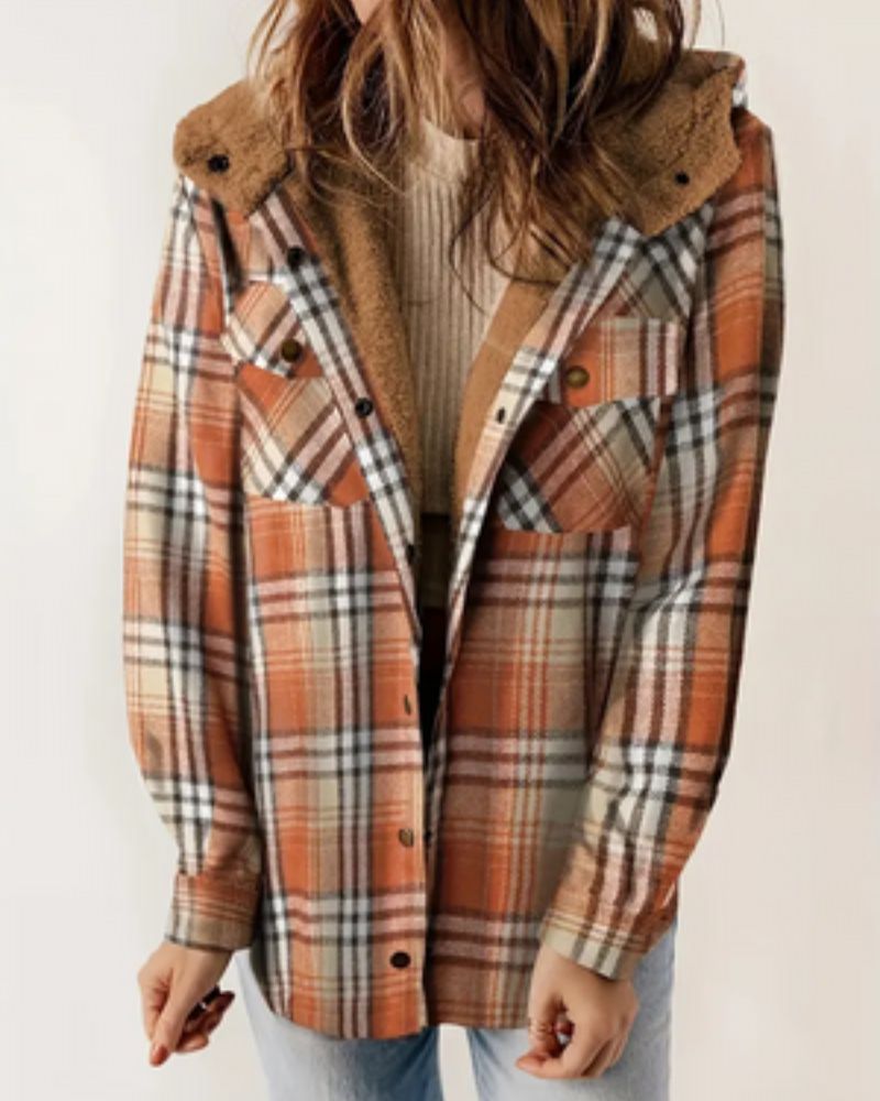 R&B | Kariertes Jacket mit Sherpa Futter