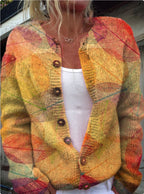 R&B | 3D Digital Gedruckte Strickjacke für Damen