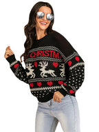 R&B | Rentiere Jacquard Strick Weihnachts Pullover