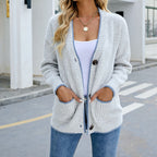 R&B | Cardigan - Damen Herbst Freizeit Strickjacke mit Taschen