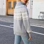 R&B | Geometrischer Strickpullover Mit Eleganter Struktur