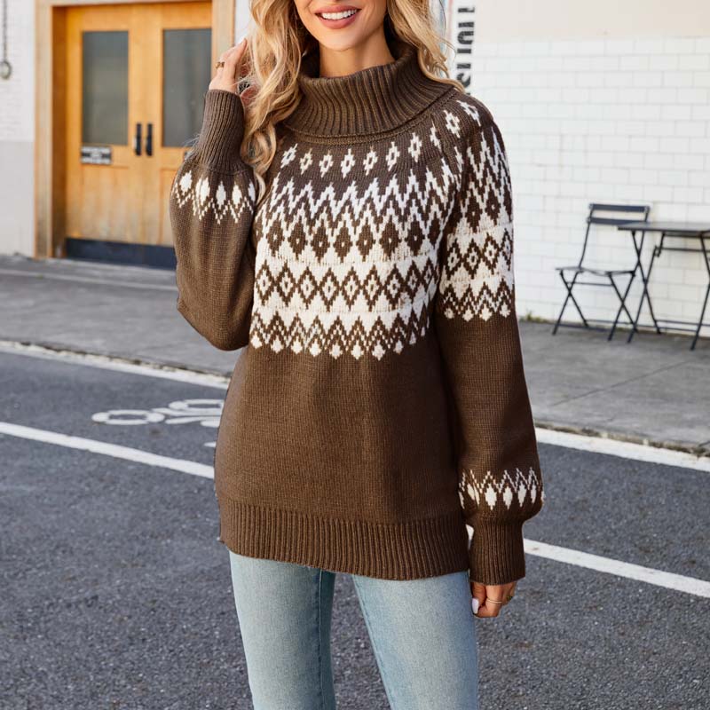 R&B | Geometrischer Strickpullover Mit Eleganter Struktur