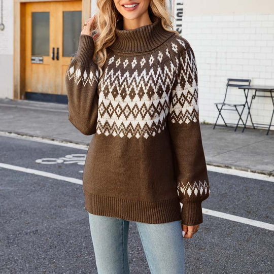 R&B | Geometrischer Strickpullover Mit Eleganter Struktur