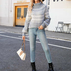 R&B | Geometrischer Strickpullover Mit Eleganter Struktur