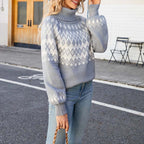 R&B | Geometrischer Strickpullover Mit Eleganter Struktur