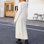 R&B | Einfarbige Lange Strickjacke