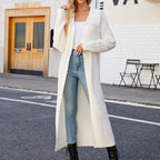R&B | Einfarbige Lange Strickjacke
