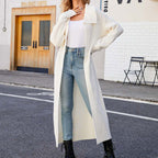 R&B | Einfarbige Lange Strickjacke