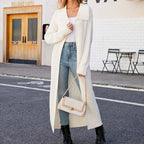 R&B | Einfarbige Lange Strickjacke