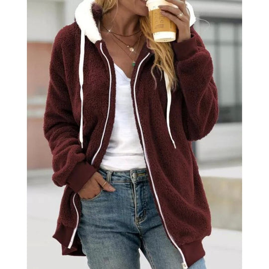 R&B | Cardigan Kuschelige Kapuzenjacke Für Frauen