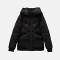 R&B | Kapuzen-Puffermantel | Gequiltete Relaxed Fit Jacke