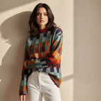 R&B | Karierter Merinowol-Pullover