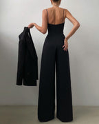 R&B | Damen Eleganter Fließender Jumpsuit mit Spaghettibändern für Festliche Anlässe