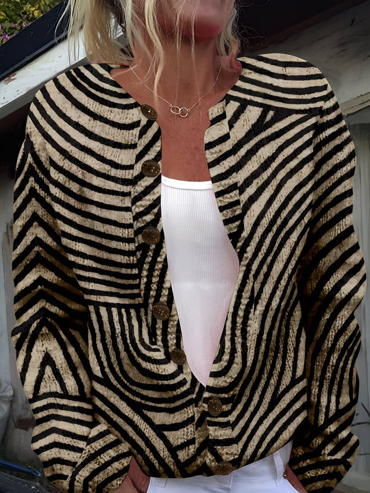 R&B | Elegante Damenstrickjacke mit Knöpfen