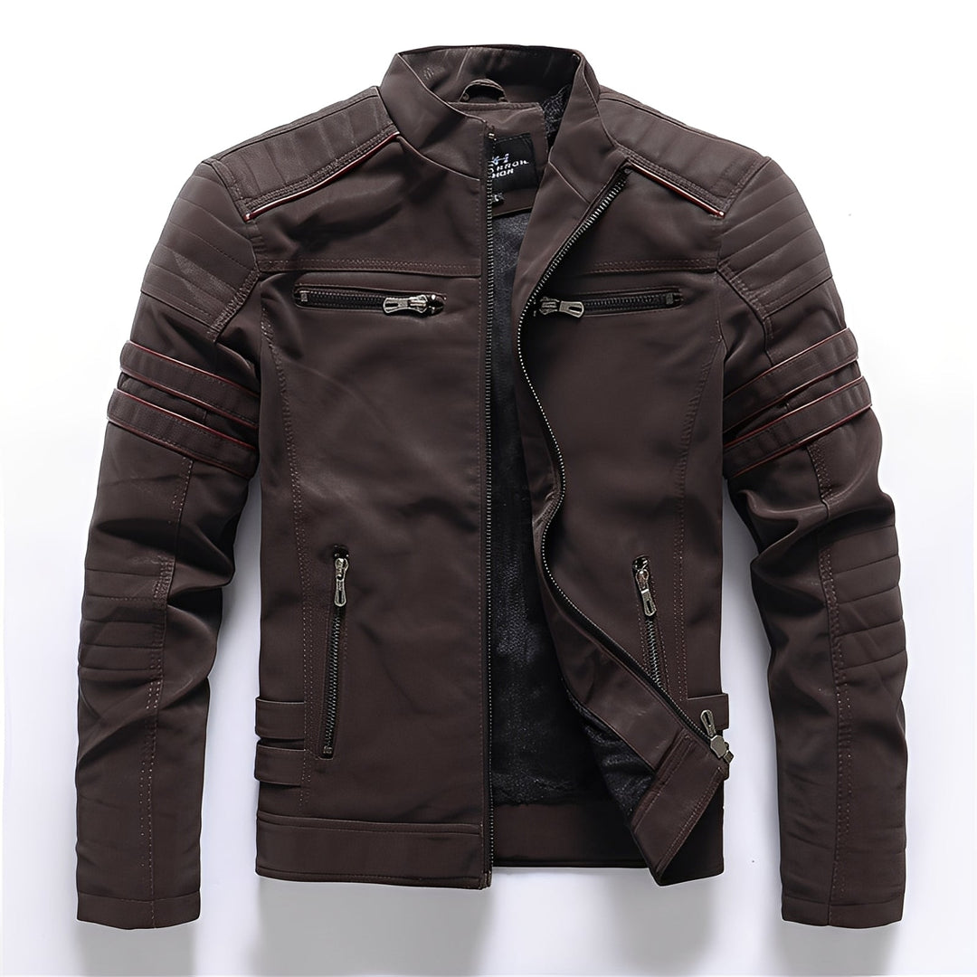 R&B | Stylische Motorrad Vegan-Lederjacke für Herren