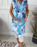 R&B | Lässiges Longtop mit Farbenfrohem Blumenprint