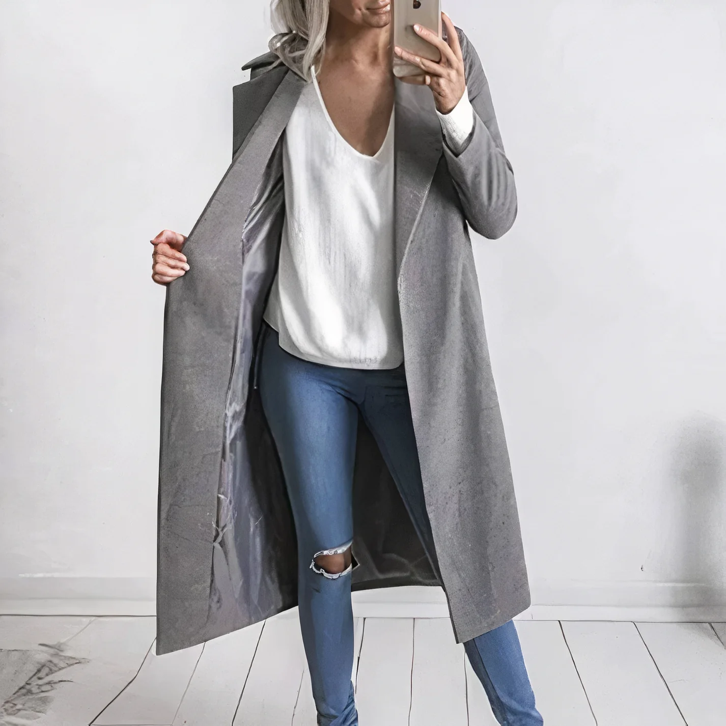 Heidi-Mode | Mantel Damen Lange Trenchcoat