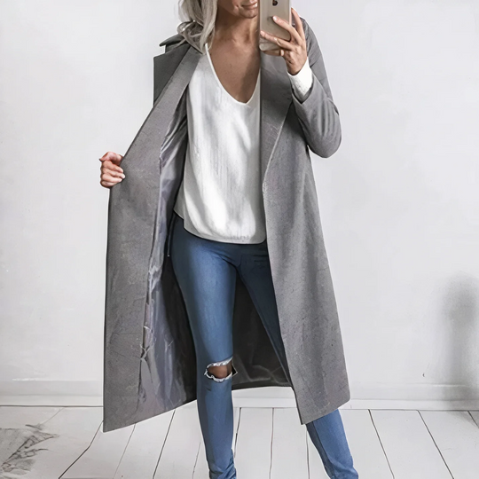 R&B | Mantel Damen Lange Trenchcoat