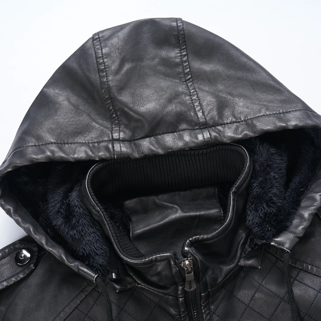 R&B | Hooded Lederjacke