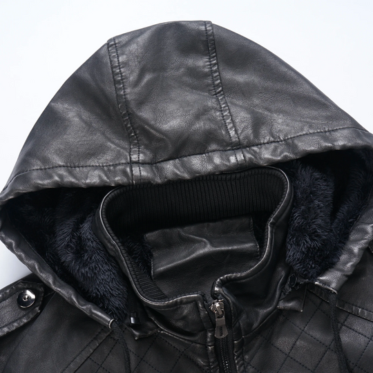 R&B | Hooded Lederjacke