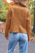 R&B | Up Pocketed Faux Suede Motorradjacke (in 7 Farben)