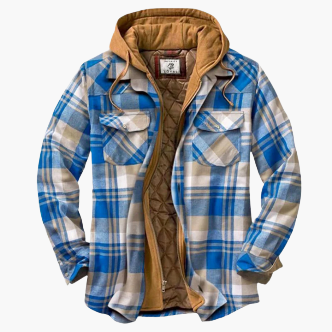 R&B | Freizeitjacke Im Holzfäller-Stil mit Kapuze - Zeitlos & Warm für Outdoor und Alltag