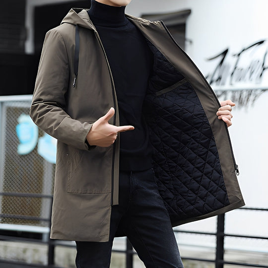 R&B | Lässige, dicke, wasserdichte Jacke mit Kapuze für Herren