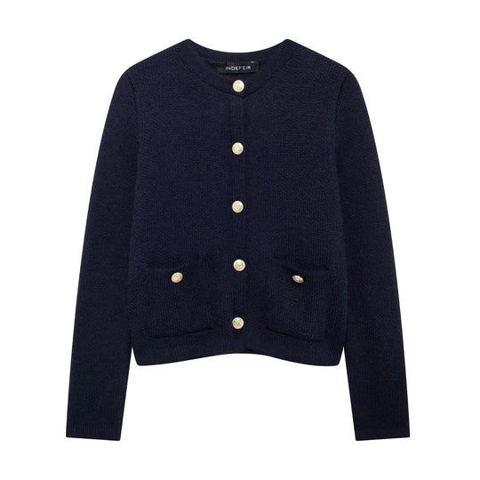 R&B | Lässiger Cardigan mit goldenem Knopfverschluss für Damen