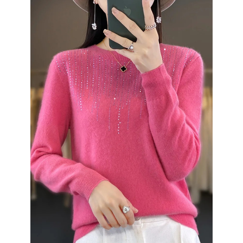 R&B | Sweatshirt - Weicher Strickpullover mit funkelnden Details