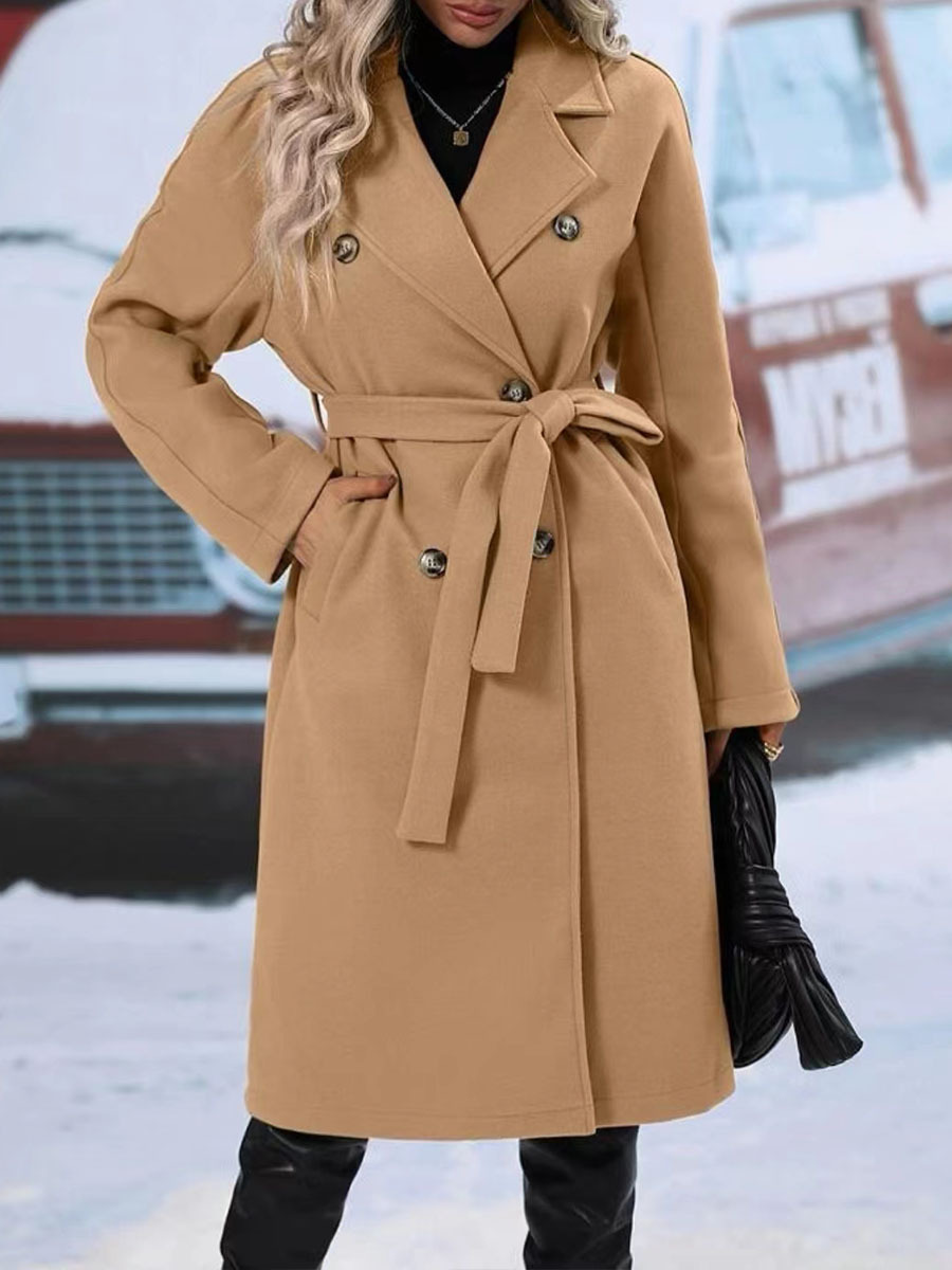 R&B | Klassischer Damen Trenchcoat Mit Doppelknopfverschluss