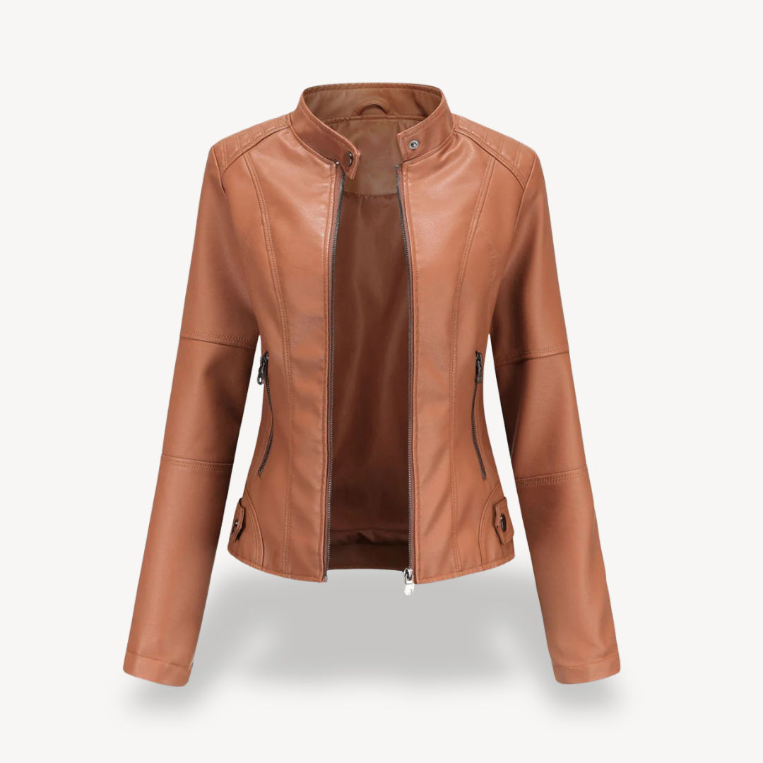 R&B | Damen Kunstleder Bikerjacke