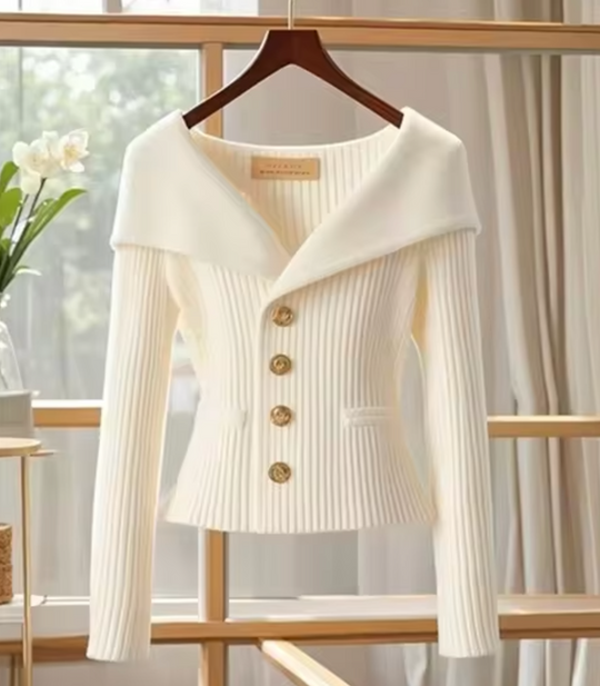 R&B | Strickjacke Damen Kurz Cardigan für Übergangsjahre