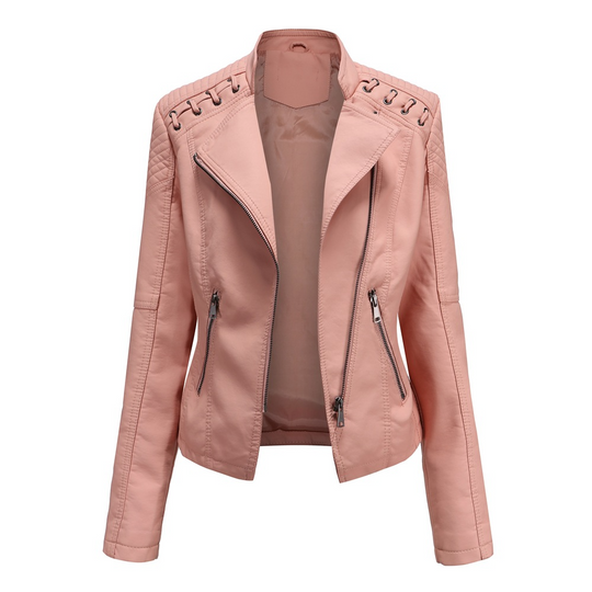R&B | Mandy Noir Lederjacke im Bikerstil