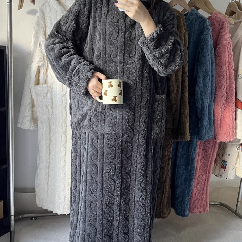 R&B | Winter korallen Samt-Homewear