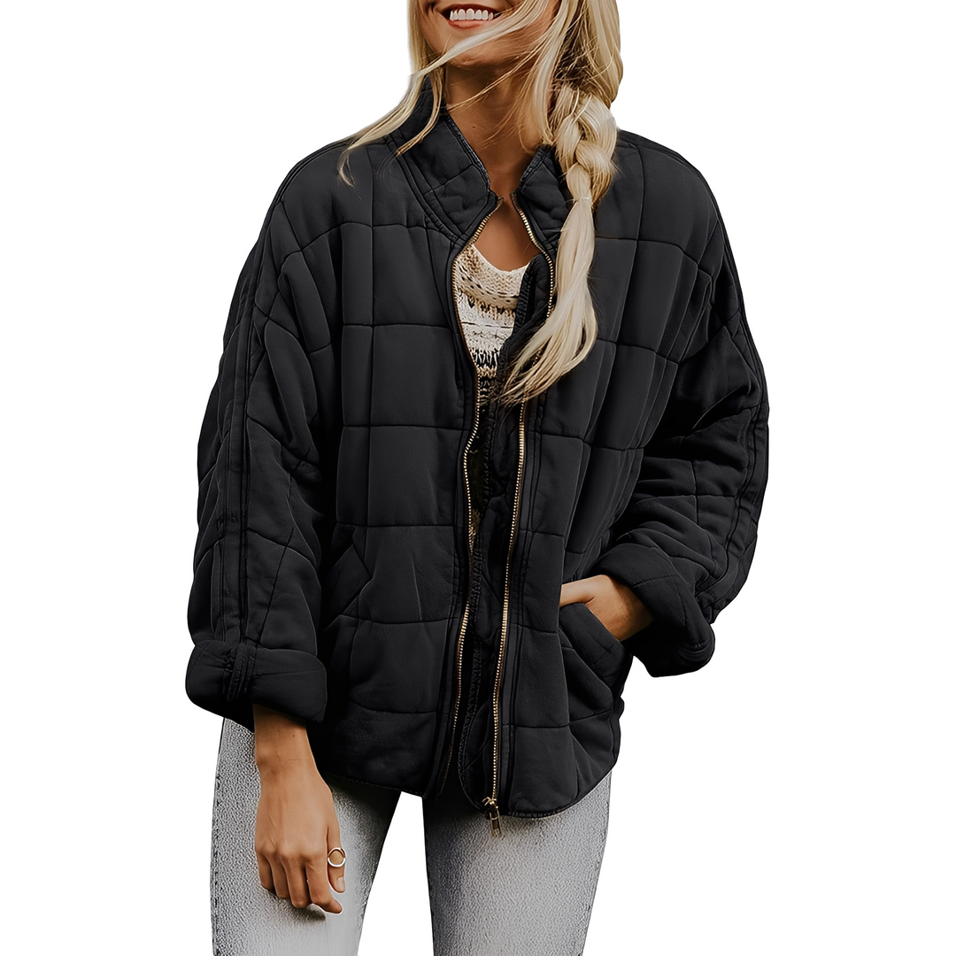 R&B | Frauenjacke mit leicht gestepptem Muster und Taschen