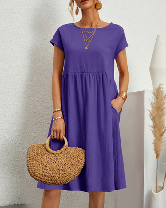 R&B Kleid mit Rundhalsausschnitt