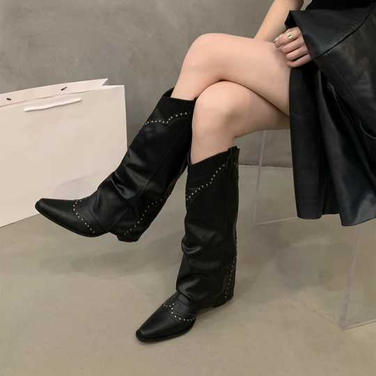 Knöchelstiefel Cowboy Stiefel Damen