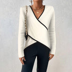 R&B | Wickel Pullover mit Kontrastbesatz