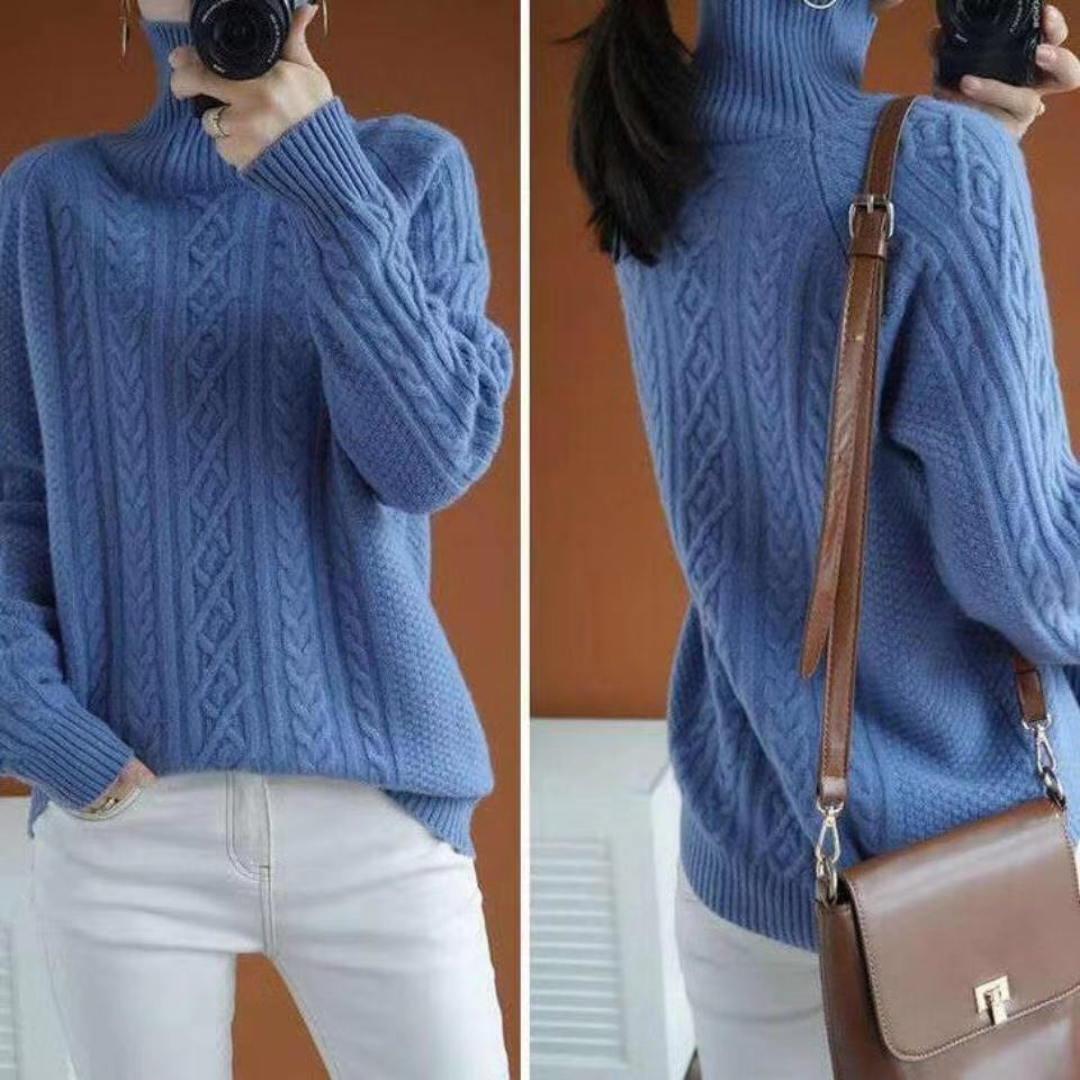 R&B | Pullover aus Strick für Frauen mit warmem Rollkragen