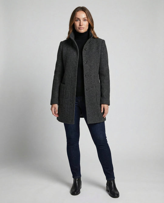Eleganter Vintage Wollmantel Damen | R&B