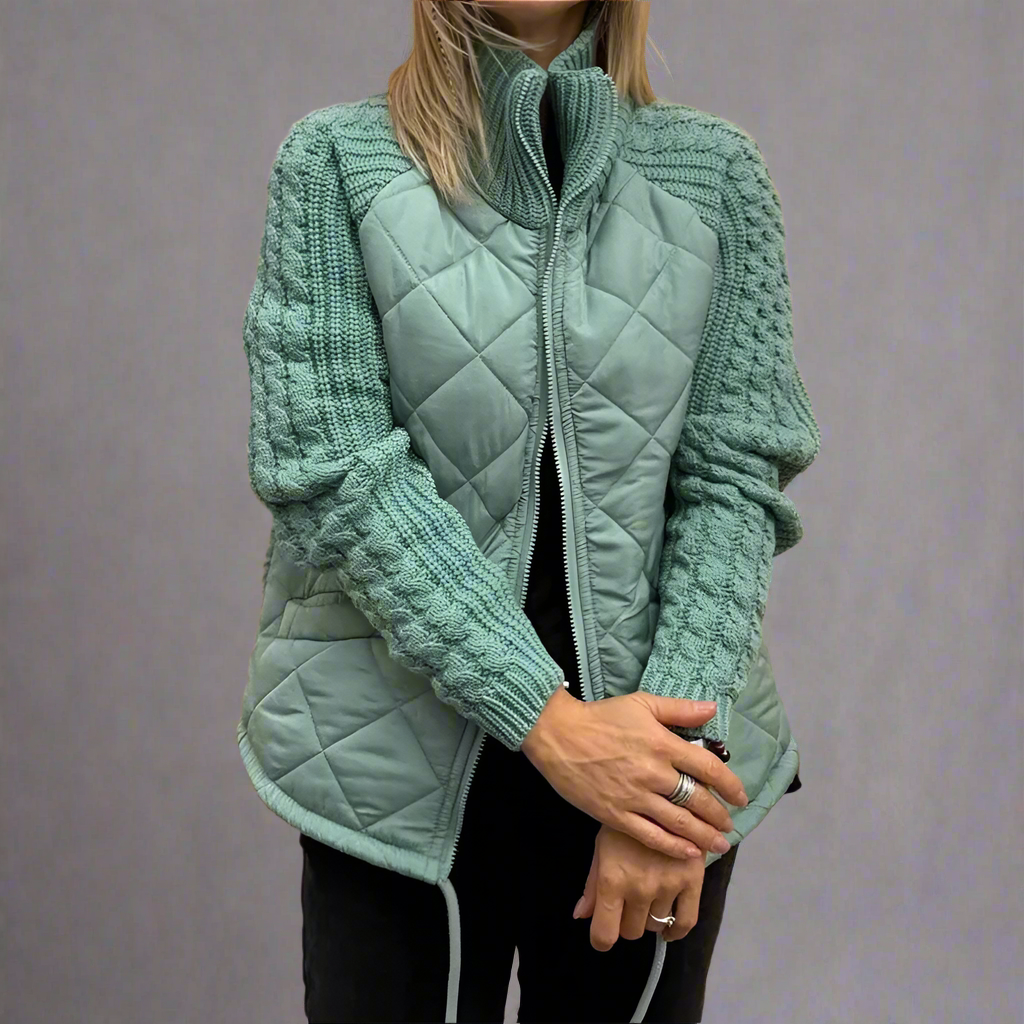 R&B | Jacket mit Gestrickten Ärmeln für Den Herbst
